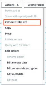 Calculate total size